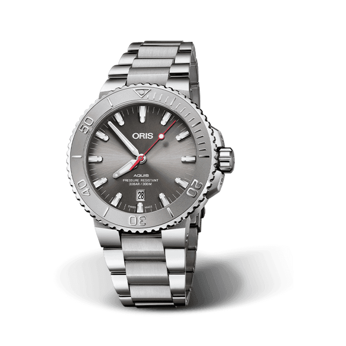 Oris Aquis Date Relief Herrenuhr, Stahl, 43,5 mm