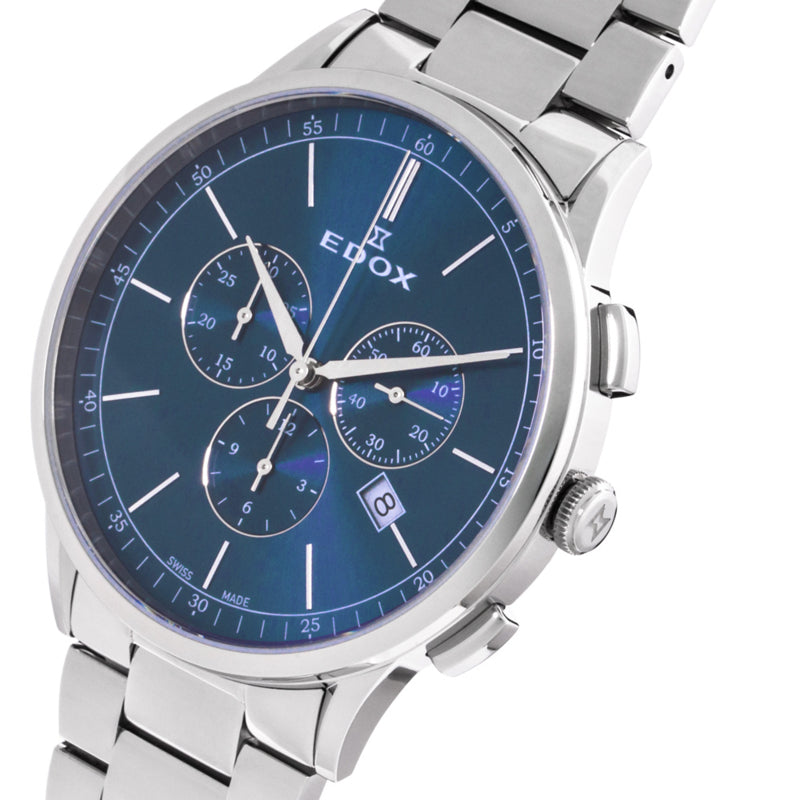 Edox Les Vaubert Chrono Herrenuhr 42 mm