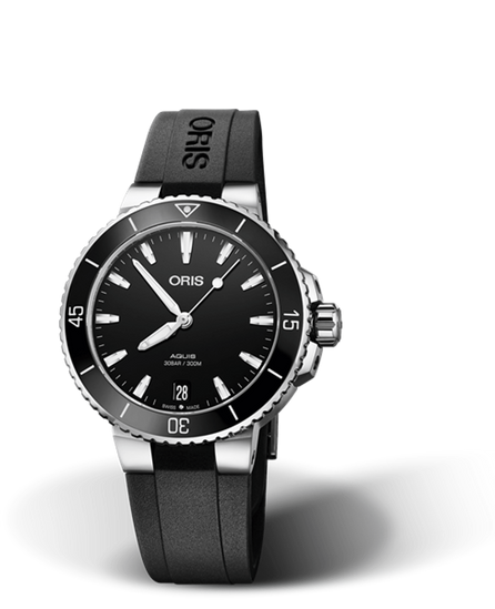 Oris Aquis Date Black Dial Damenuhr 36,5 mm