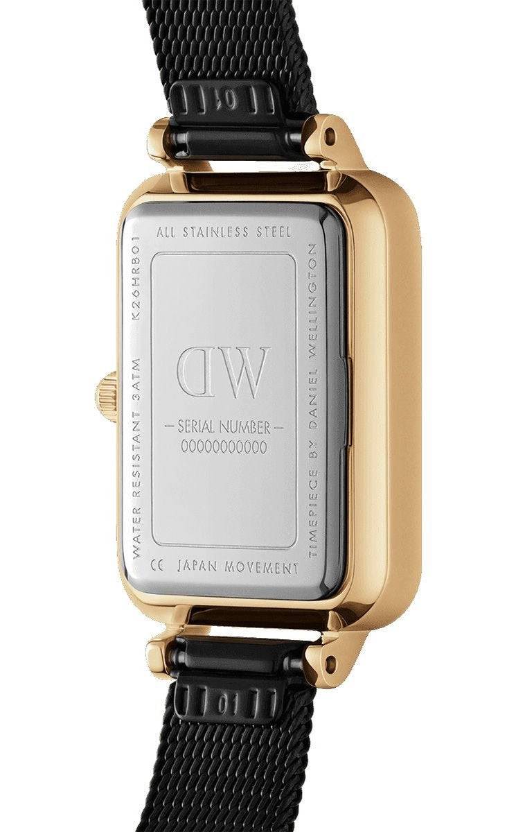 Daniel Wellington Quadro Pressed Ashfield Dameshorloge - DW00100558 - 20x26mm