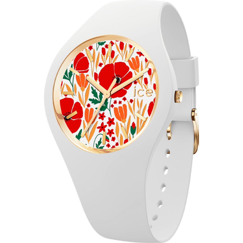 Ice Watch ICE Flower Poppy Fields Damen-/Kinderuhr 34 mm