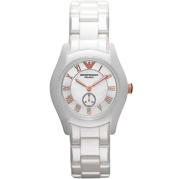 Armani Dameshorloge AR1418 Keramiek Wit 35mm