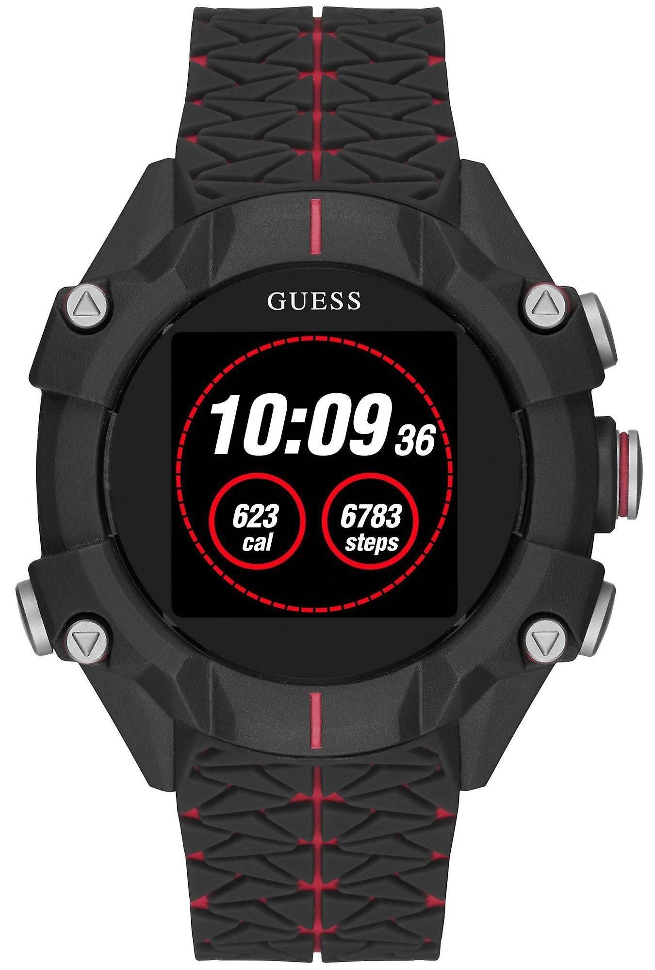 Guess Herenhorloge Zwart Resin - Stijlvol & Robuust 41-45 mm