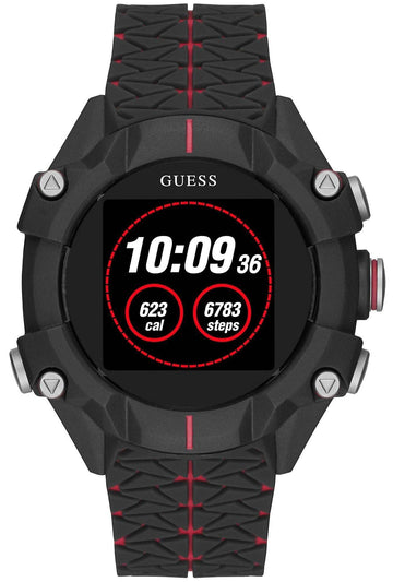 Guess Herenhorloge Zwart Resin - Stijlvol & Robuust 41-45 mm