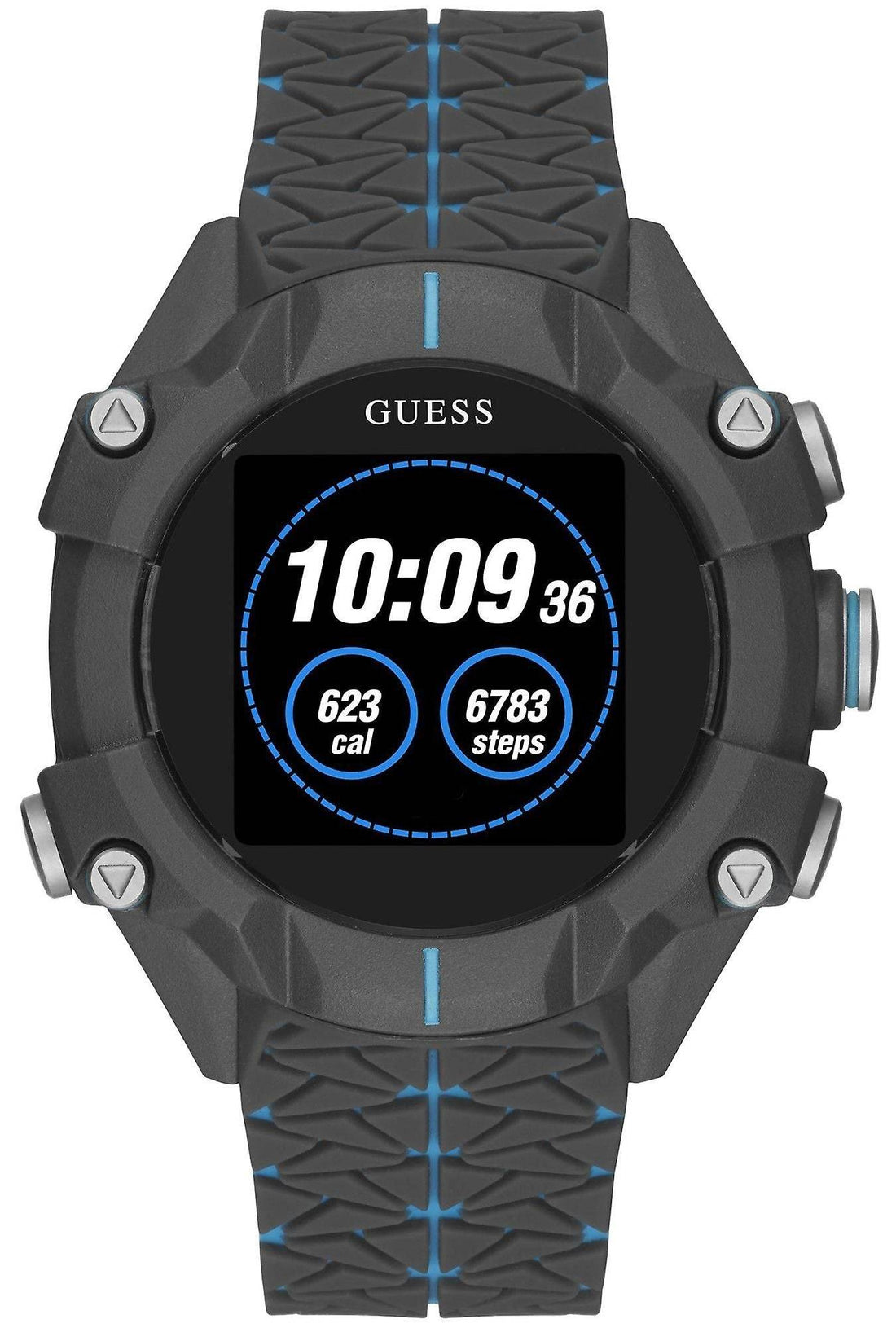 Stijlvol Guess Herenhorloge Grijs Resin Quartz - 41-45 mm