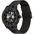 Calvin Klein CK25200214 Marquee Herenhorloge 43mm met zwart mesh bandje en opengewerkte wijzerplaat. Swiss Made horloge voor stijlvolle heren.
