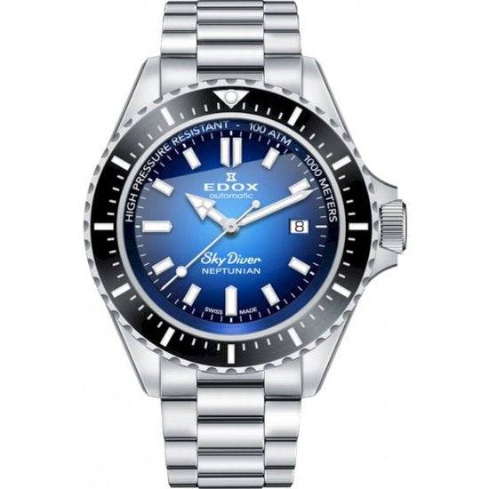 Edox Neptunian 80120 3NM BUIDN Skydiver Herren Taucheruhr 44 mm