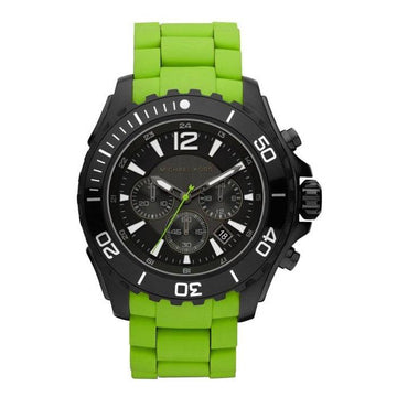 Michael Kors Herenhorloge RVS Zwart/Groen - 46-52mm