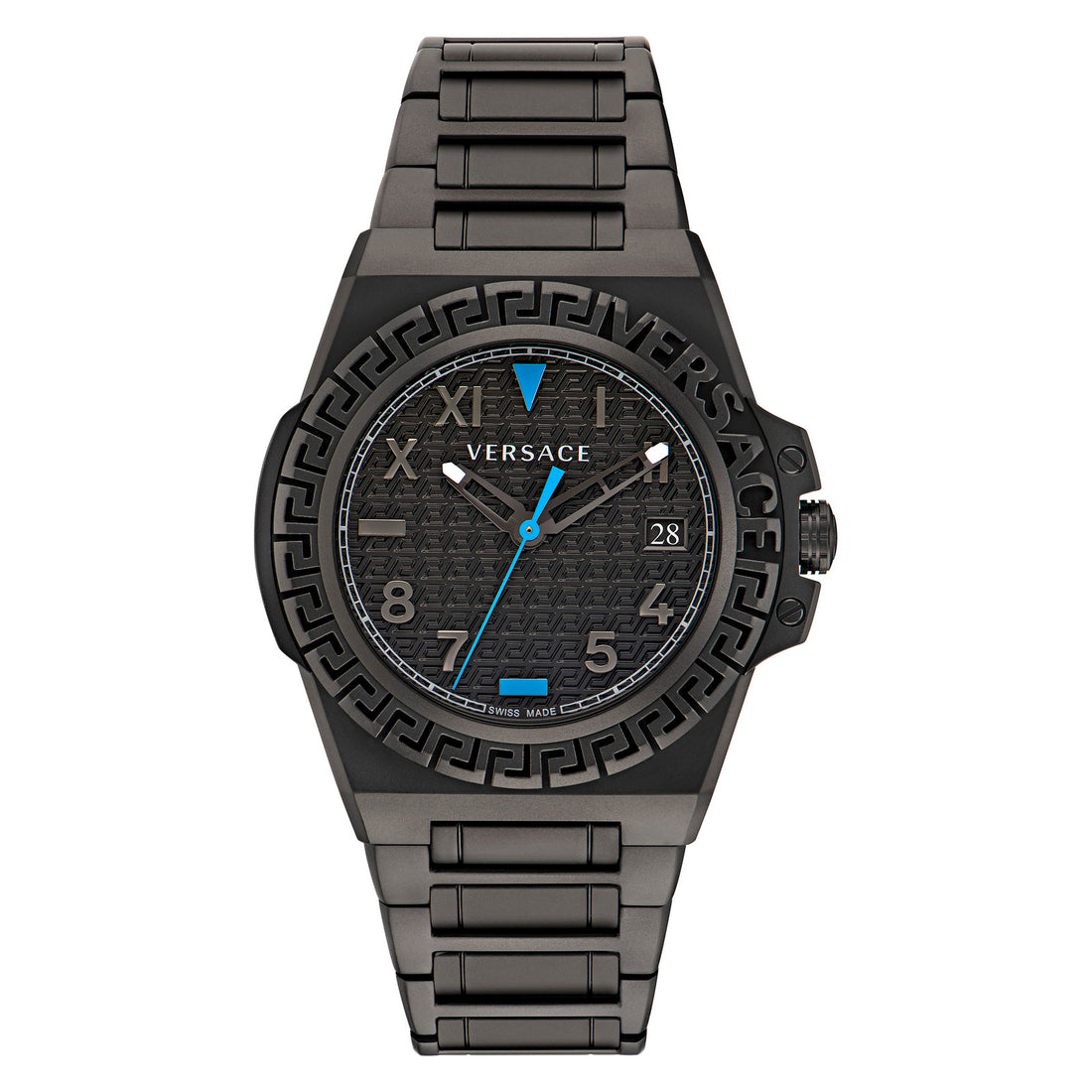 Versace Herenhorloge – Elegant Zwart RVS – 41-45mm