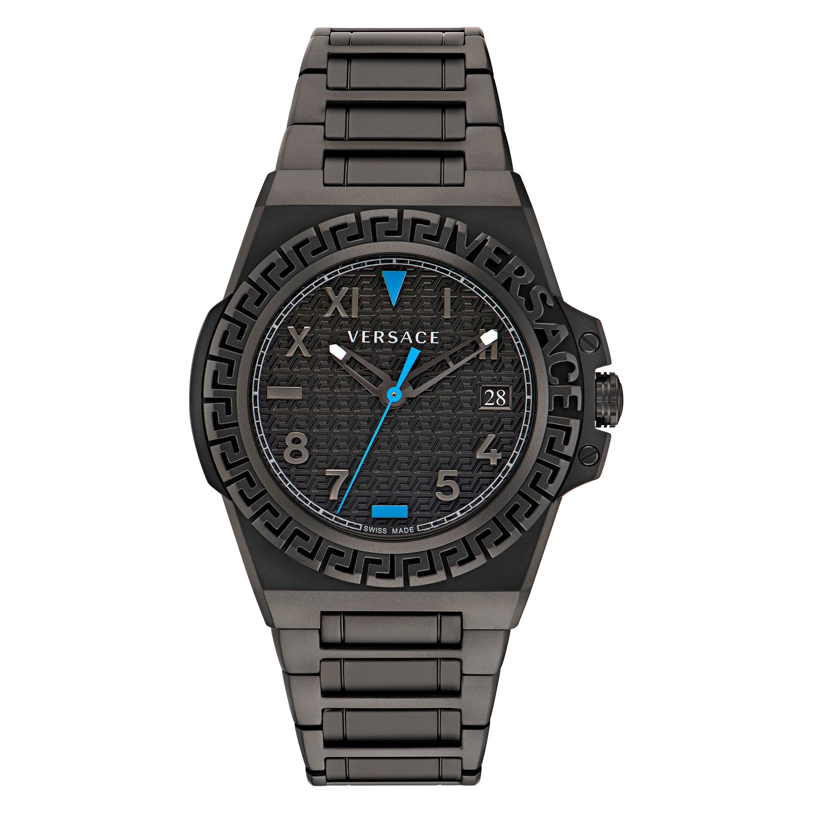 Versace Herenhorloge – Elegant Zwart RVS – 41-45mm