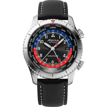 Alpina Startimer Pilot Worldtimer AL-255BRB4S26 Herrenuhr 41mm