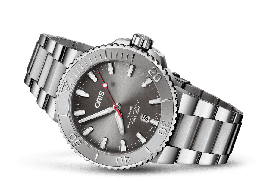 Oris Aquis Date Relief Herrenuhr, Stahl, 43,5 mm