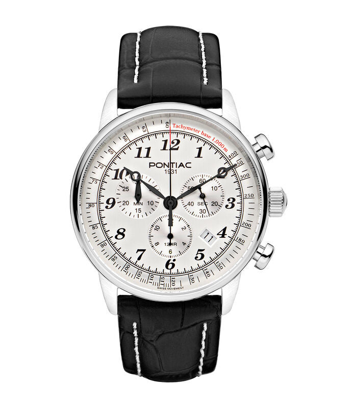Pontiac Swiss Made Chronograph Herrenuhr 42 mm