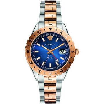 Rosa/Goldfarben und RVSVersace Hellenyium GMT Automatic Swis Made Herrenuhr Saphir 42 mm V1106 0017