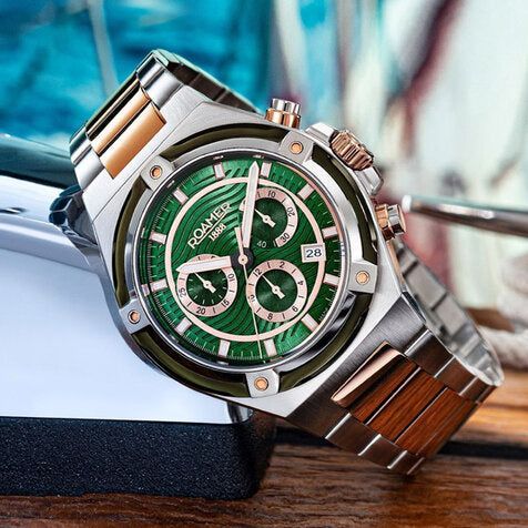 Roamer Tempomaster Chrono Herrenuhr 42 mm 221837 49 75 20