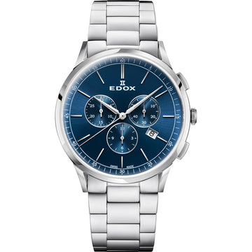 Edox Les Vaubert Chrono Herrenuhr 42 mm