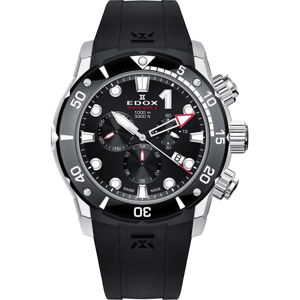 Edox CO-1 10241-TIB-NIN Chronograph Schweizer Herrenuhr 45mm