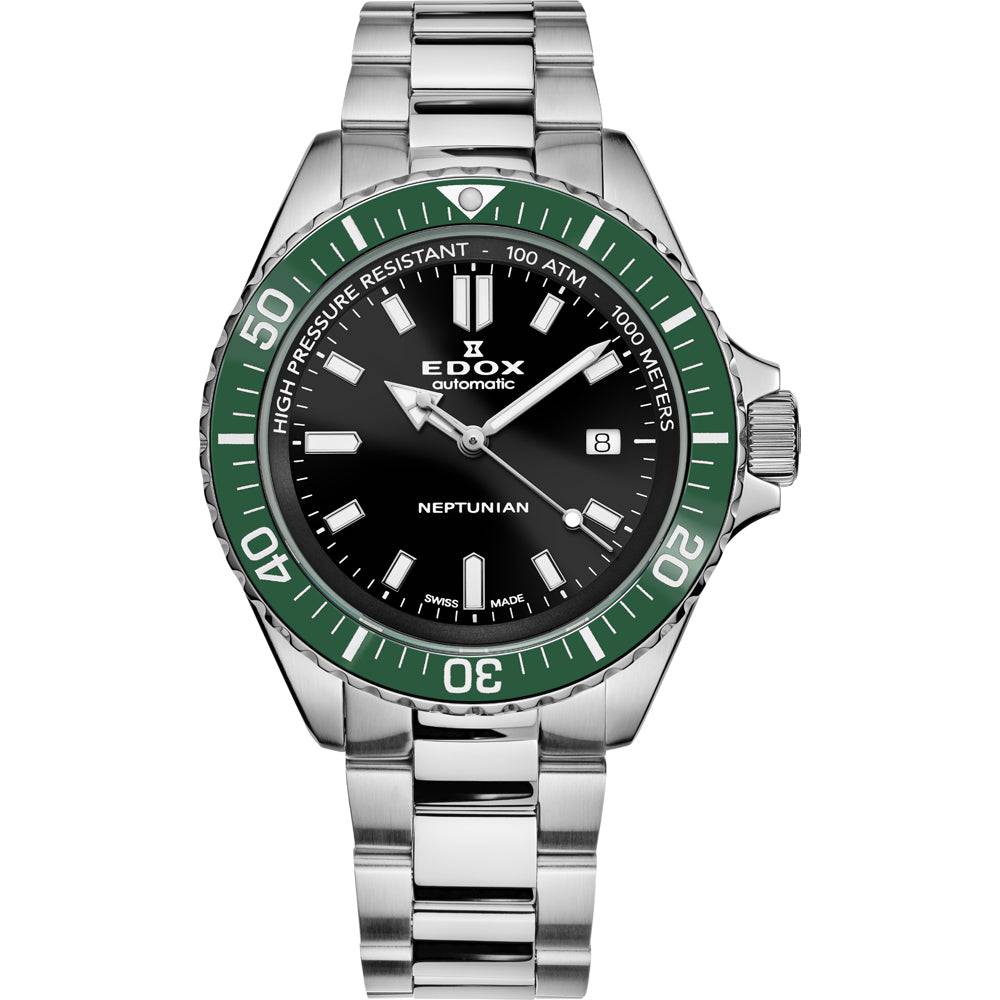 Edox Neptunian 80120 3VM NIN Skydiver Herren Taucheruhr 44 mm