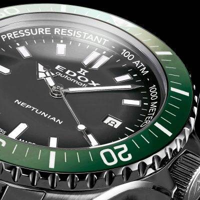 Edox Neptunian 80120 3VM NIN Skydiver Herren Taucheruhr 44 mm