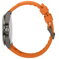 Zijaanzicht van de Victorinox Fieldforce 241897 Chronograph 42mm met oranje siliconen band. Koop Victorinox Fieldforce 241897 Horloge 42mm online.