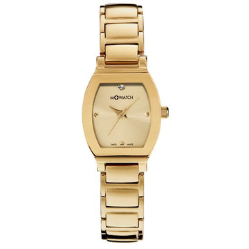 M+Watch by Mondaine Goldfarbene Damenuhr 22mm