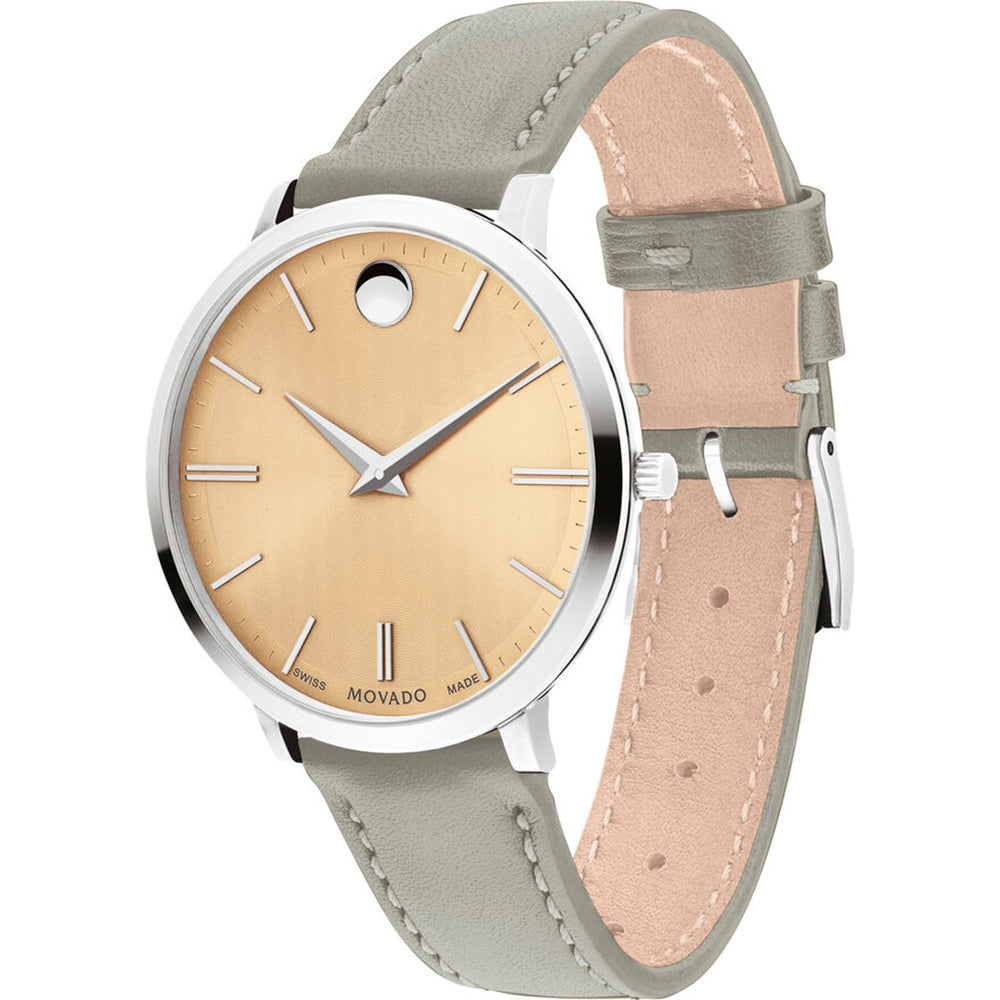 Movado Ultra Slim 0607372 Swiss Made Damenuhr 35mm
