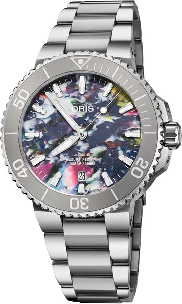 Oris Aquis Date Upcycle Herenhorloge 41,5mm 30 ATM