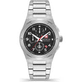 Swiss Military Hanowa Sonoran Chronograaf SMWGI2102001 herenhorloge van 43mm met roestvrijstalen band en zwarte wijzerplaat met rode accenten. Luxe Swiss Made horloge voor heren in de categorie sieraden en horloges.